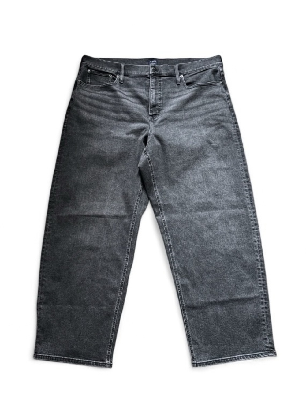 J Crew Women’s Slim Barrel Leg Jeans Plus Size 35Tall Stretch Denim Washed Black - Picture 3 of 5